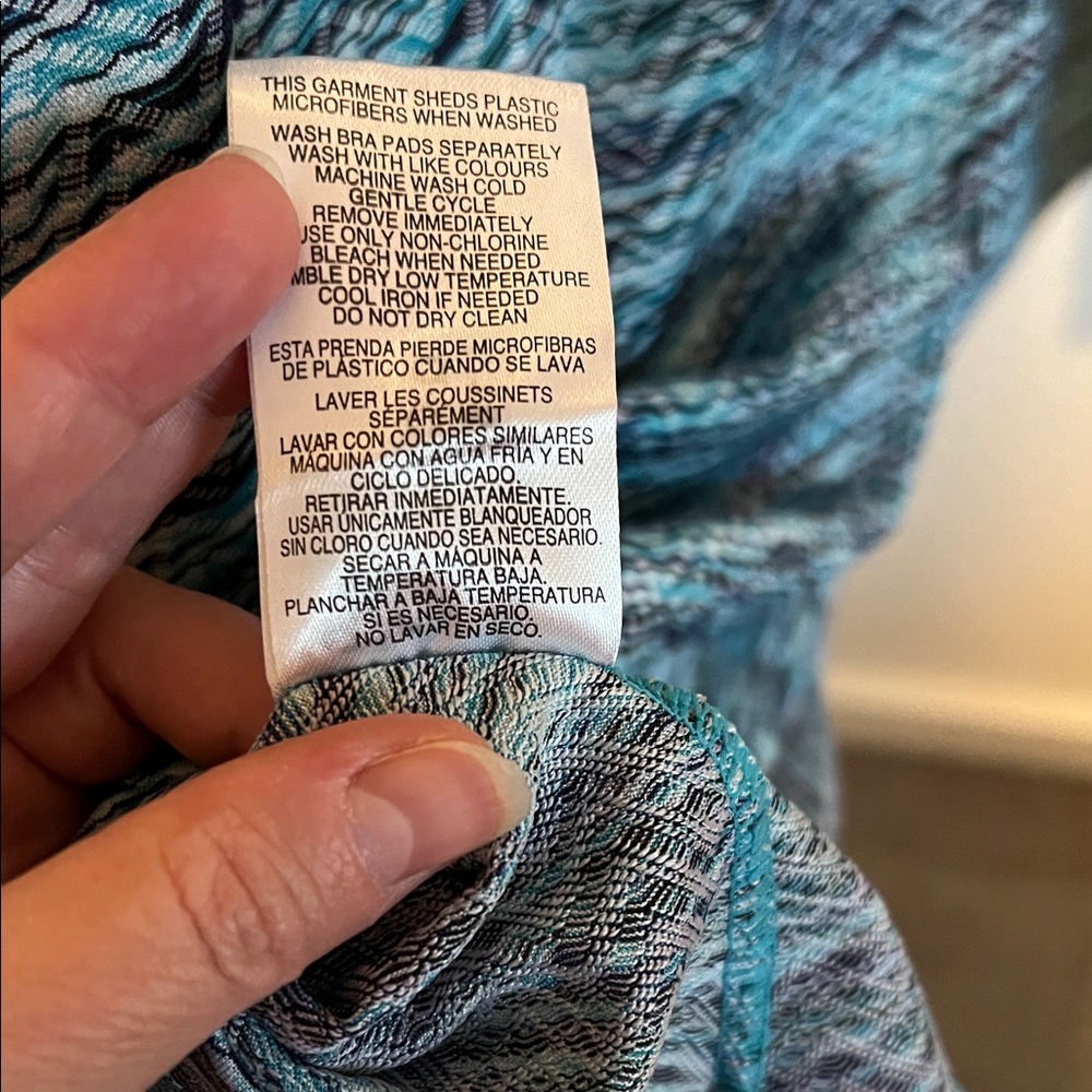 MPG Teal and Black Patterned Summer dress - Picture 8 of 8